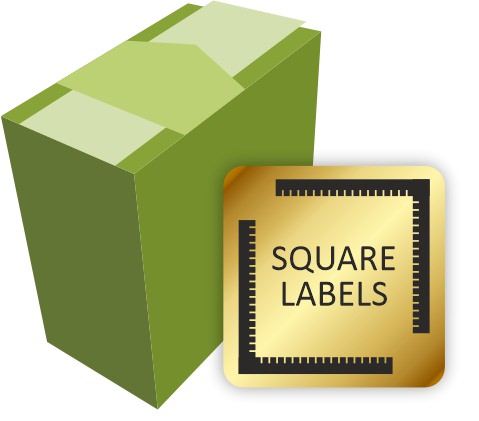 Square Printed Labels - choice of materials and colours.